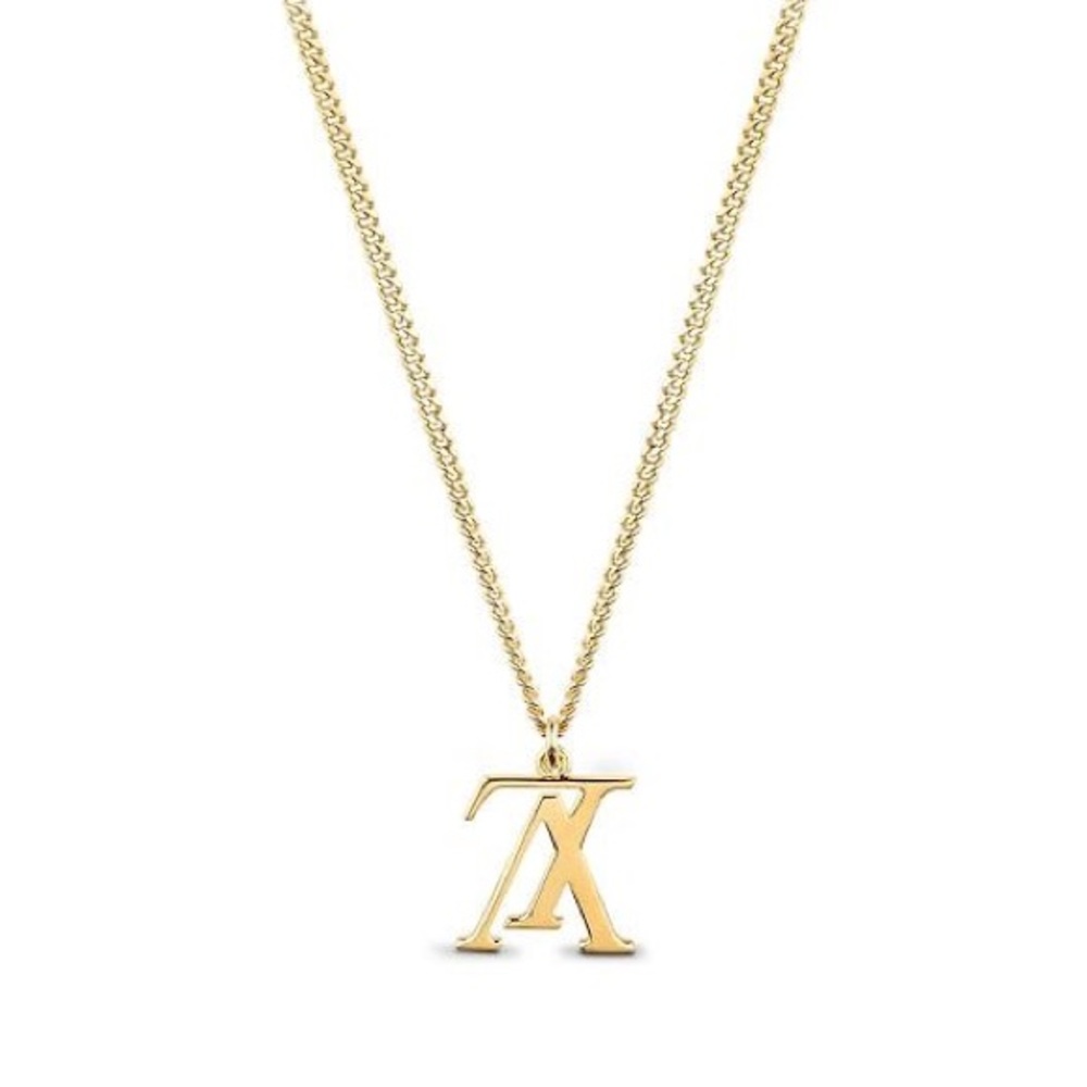 Louis Vuitton Gold Plated Monogram Necklace